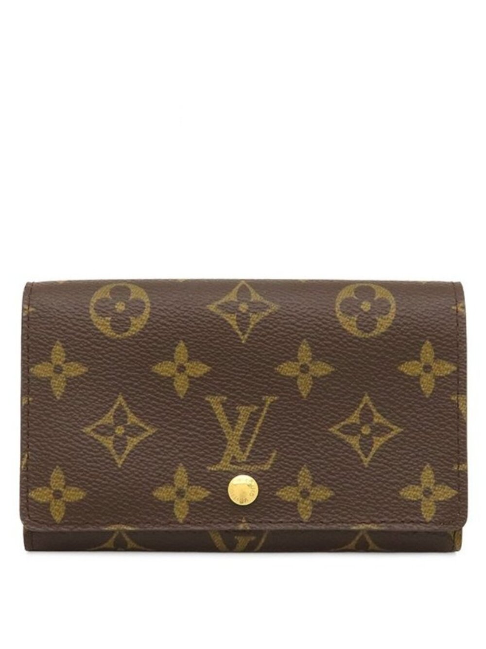Louis Vuitton Bifold Wallet Porte Monnaie Billets Tresor Monogram Canvas Gold